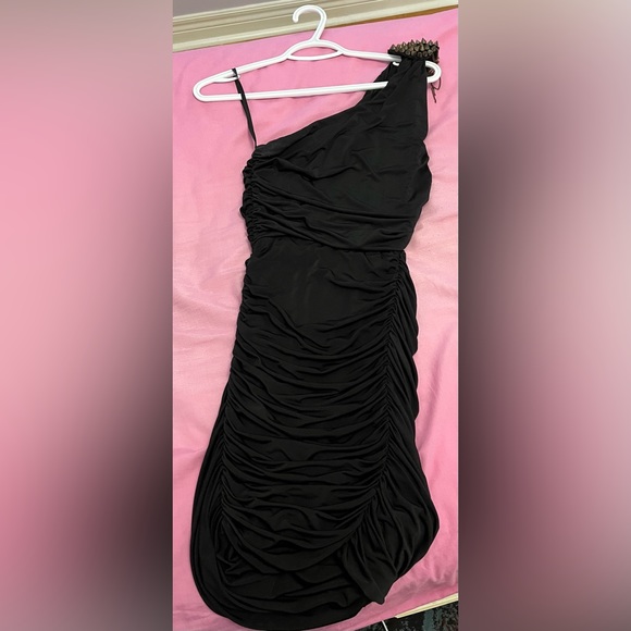 Bebe Addiction Black One Shoulder Dress - Picture 2 of 9